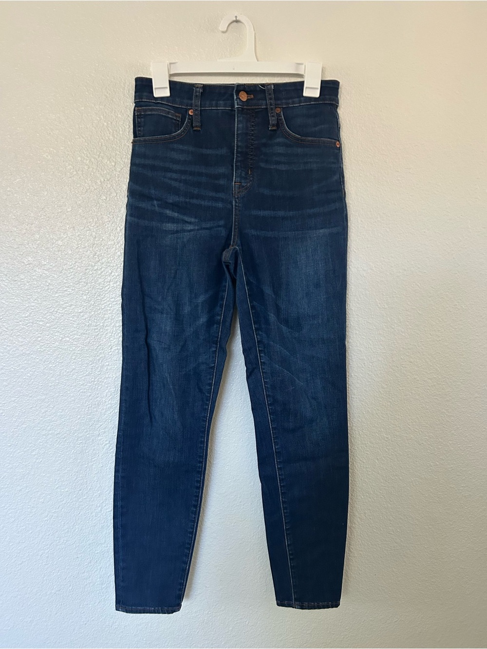 Madewell Dark Indigo High-Rise Skinny Jeans